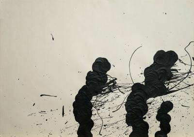Painting of smoke called 'News' by Oleksiy Sai