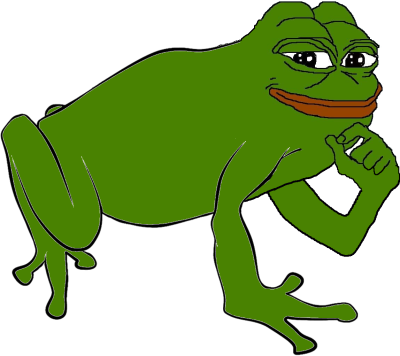 Pepe the Frog looks smug