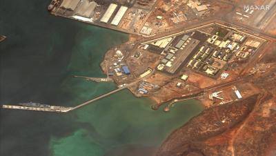 Satellite image of a Chinese-run port in Djibouti