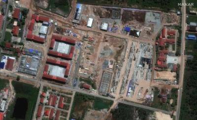 Satellite image of showing construction at Ream naval base, Cambodia, June 2023