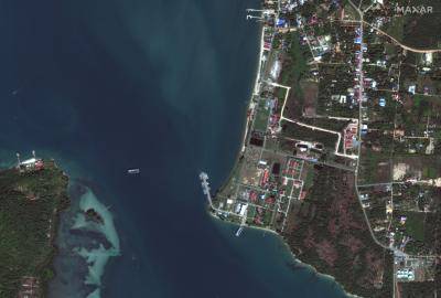 Satellite image showing Ream naval base, Cambodia, in November 2021