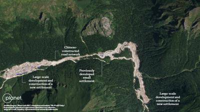 Damien Symon on X: Disputed land between #Bhutan & #China near Doklam  shows construction activity between 2020-21, multiple new villages spread  through an area roughly 100 km² now dot the landscape, is