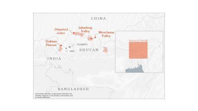 Damien Symon on X: Disputed land between #Bhutan & #China near Doklam  shows construction activity between 2020-21, multiple new villages spread  through an area roughly 100 km² now dot the landscape, is