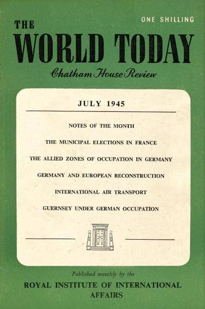 Cover of July 1945 The World Today