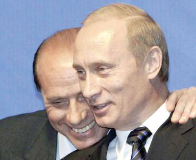 Keep it clean, Silvio: Vladimir Putin with Italy’s former prime minister.</body></html>
