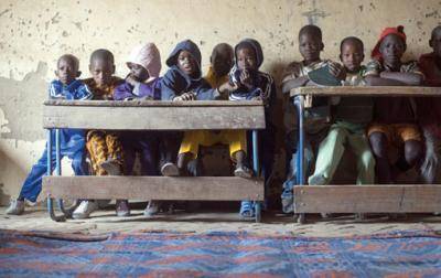 Children attend class in Timbuktu after 10 months of jihadist rule. Photo: Fred Dufour/AFP/Getty Images