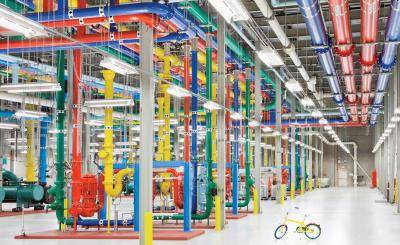 Google's vast server farms provide more efficiency and flexibility for corporate and individual data storgae. Photo: Google/Connie Zhou