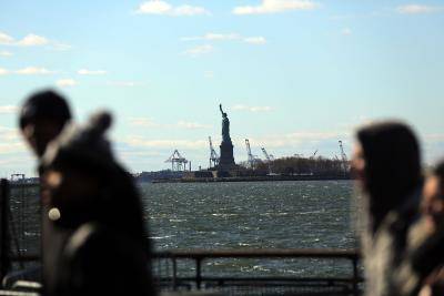 The Statue of Liberty in New York Harbor. Photo by Getty Images.