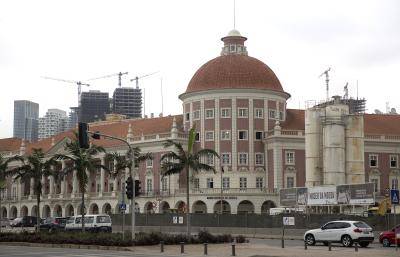 The offices of Angola's central bank in Luanda. Photo via Getty Images.