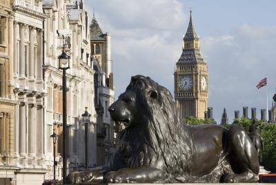 Big Ben from Trafalgar Square, London. Photo: iStock.