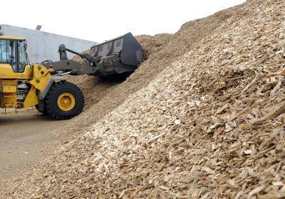 Fuel composed of wood chips to be used for the UEM (Usine d’Electricité de Metz) biomass plant in Metz, eastern France. Photo: Getty Images.