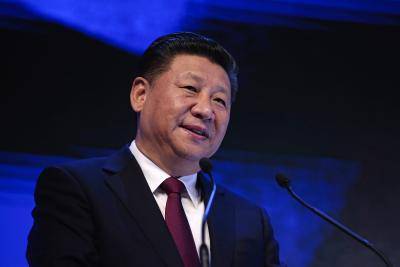 Xi Jinping at Davos in January. Photo: Getty Images.