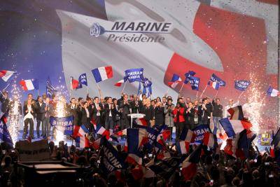 18 March: A Le Pen campaign rally in Metz, France. Photo: Getty Images.