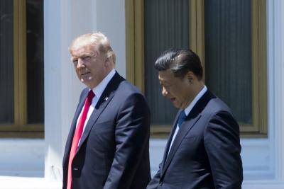 Donald Trump meets Xi Jinping at Mar-a-Lago on 7 April. Photo: Getty Images.