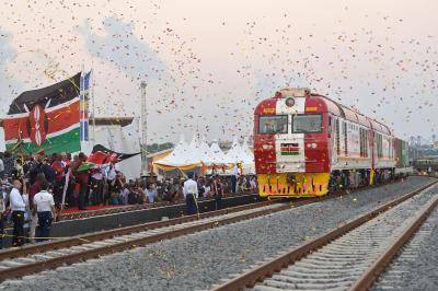 Kenya's new railway begins its inaugural journey. Photo: Getty Images.
