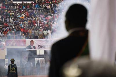 Emmerson Mnangagwa is sworn in as president on 24 November. Photo: Getty Images.