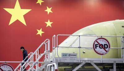 The C919 aircraft, China's first modern passenger jet, is a flagship project of President Xi Jinping's ambition to build the country's domestic manufacturing capabilities. Photo: Getty Images.