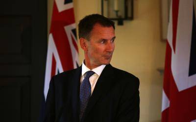Jeremy Hunt holds a press conference during the annual UK-Australia ministerial consultations in Edinburgh. Photo: Getty Images.