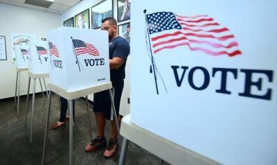 Early voting in Norwalk, California. Photo: Getty Images.