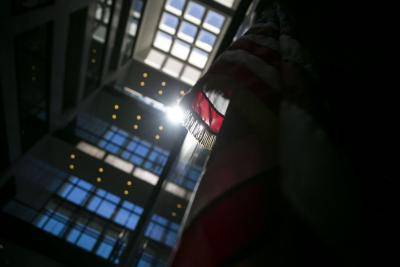 Flag on Capitol Hill. Photo: Al Drago/Bloomberg via Getty Images.
