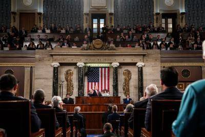 Donald Trump delivers the 2019 State of the Union address. Photo: Getty Images.