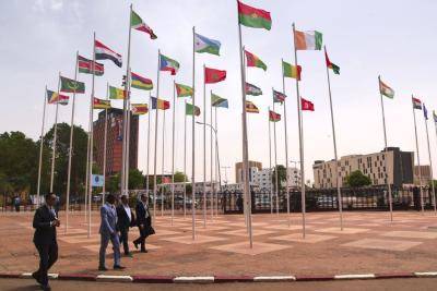 Delegates arrive at the closing ceremony of the African Union summit in Niger in July. Photo: Getty Images.