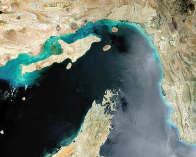 Satellite image of the Strait of Hormuz. Photo: Getty Images.