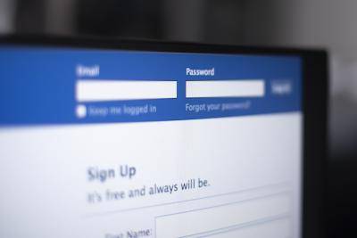 The Facebook login screen. Photo: Getty Images.