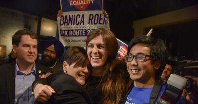 Danica Roem celebrates her election to the Virginia House of Delegates