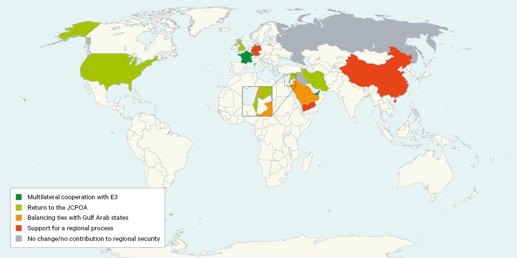 Figure 11. Country breakdown of responses to survey question: How should a Biden administration address regional security issues?