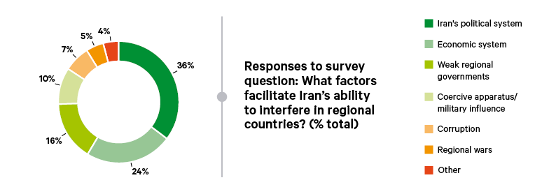 Figure 13. Factors facilitating Iran’s interference in regional countries