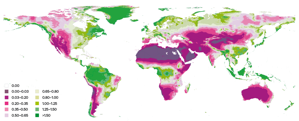 Figure 13. Global aridity index