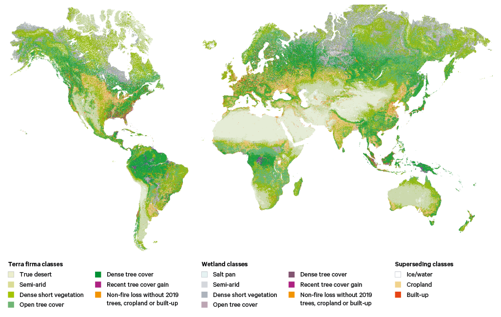 Figure 3. Global land-use activity and land cover, 2019