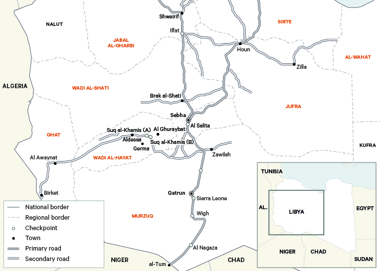 Figure 18. The fortification of checkpoints in the Fezzan