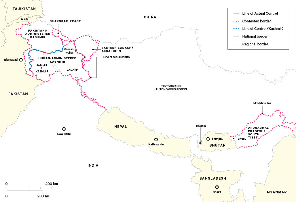 Figure 1. A map of the China–India border